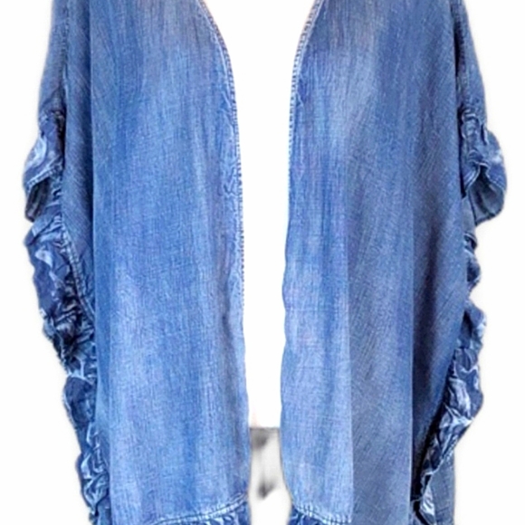 EUC Easel Denim Cardigan Size Small Fits All - Picture 6 of 10